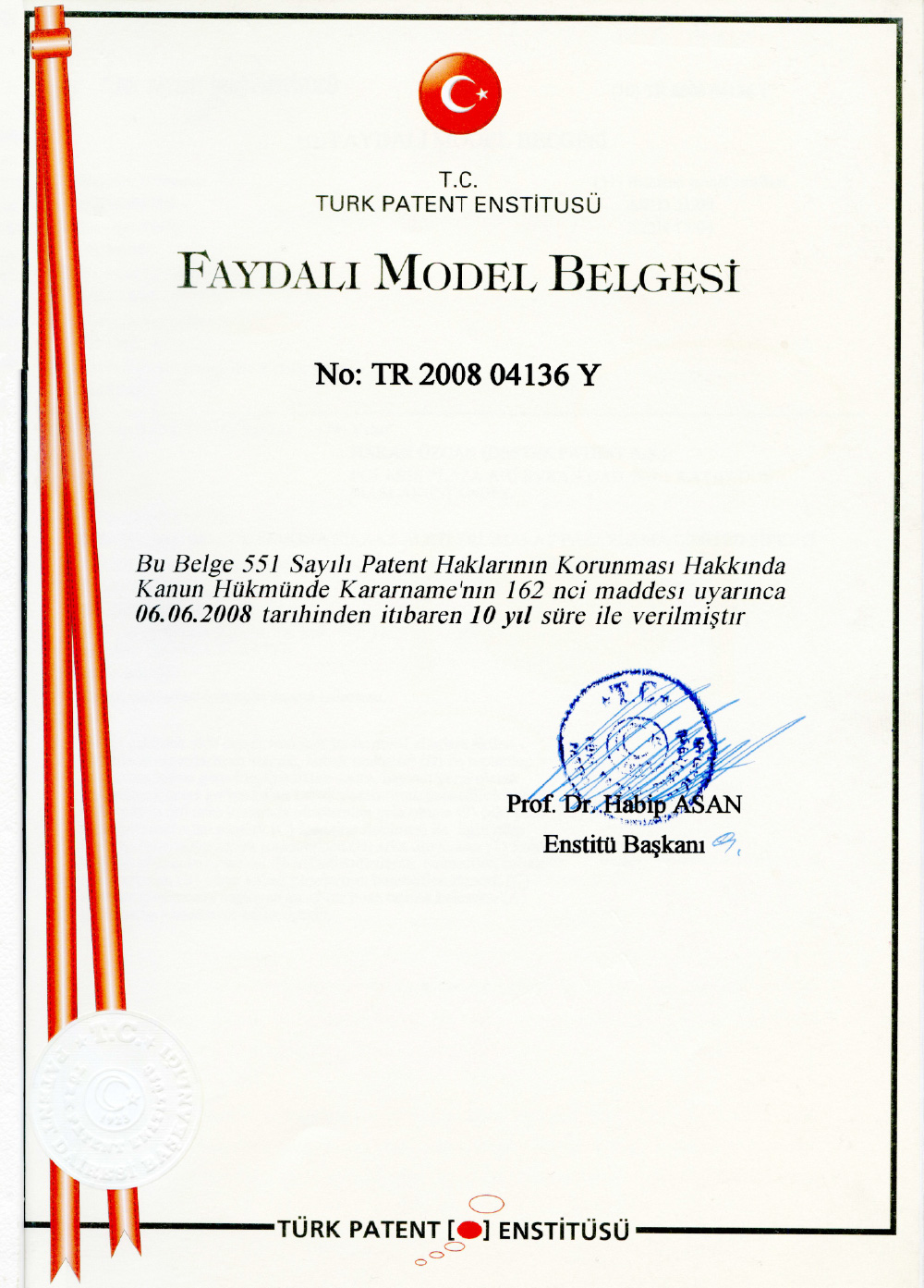 Faydalı Model Belgesi